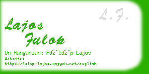 lajos fulop business card